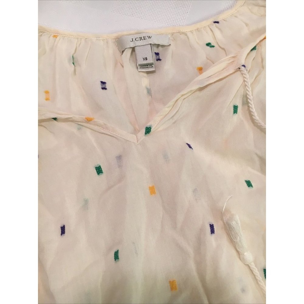 j crew size xs blouse With Tassels